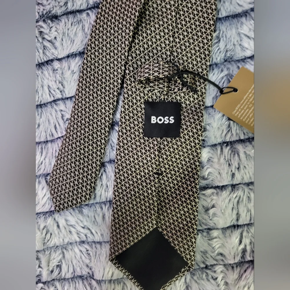 Nwt Boss‎ Brown Geo Print Men's Tie